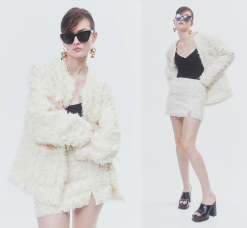Chaqueta y falda en bouclé de H&M