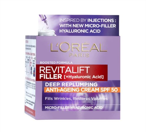 Crema rellenadora intensiva anti-edad Revitalifh Filler SPF50 L'Oréal Paris el corte ingles