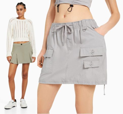 Falda mini cargo de Bershka