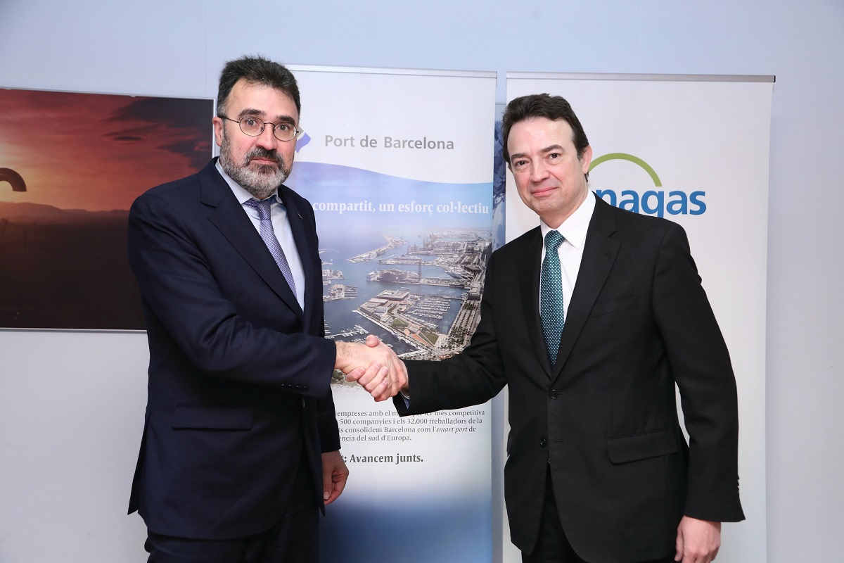 <strong></noscript>La filial de Enagás, Scale Gas, y Knutsen inauguran el primer barco de suministro de GNL que se construye en España y que tendrá como puerto base Barcelona</strong>
