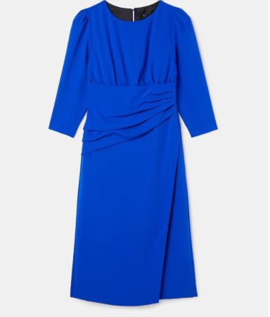 Vestido midi drapeado el corte ingles