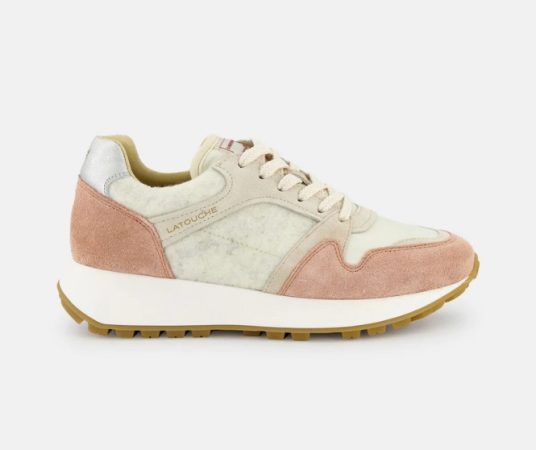 Zapatillas de mujer en rosa bajas tipo running con diferentes acabados en multicolor Merca2.es