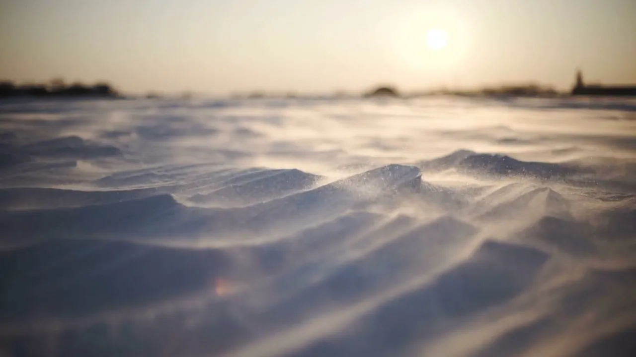Nieve en Marte.