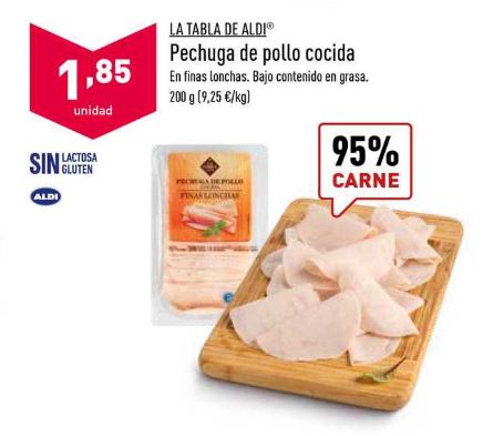 pechuga de pollo en Aldi