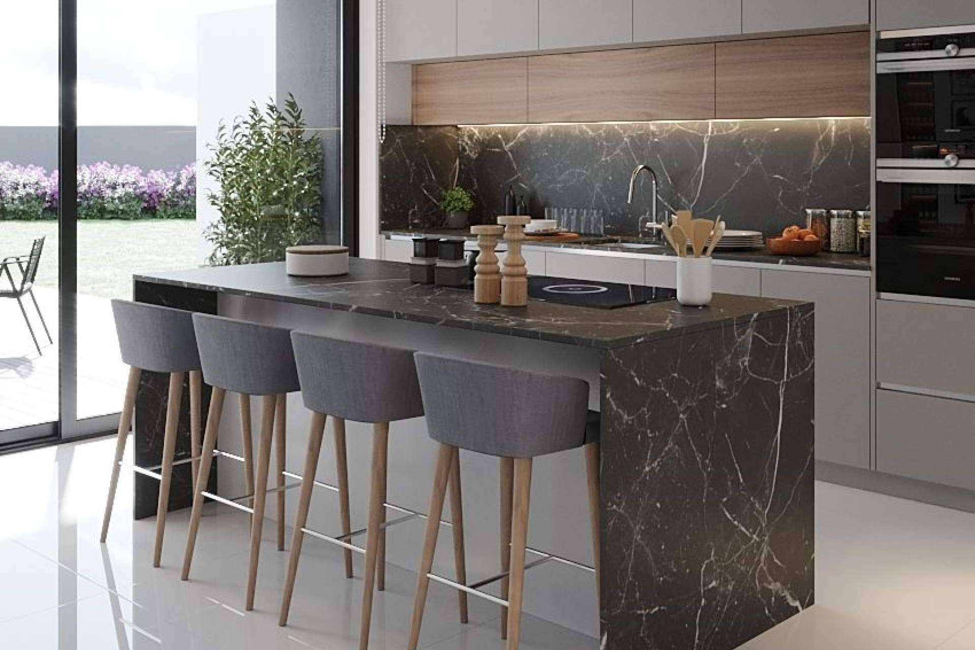 Cocinas con isla y decoración de baños con Decoradora