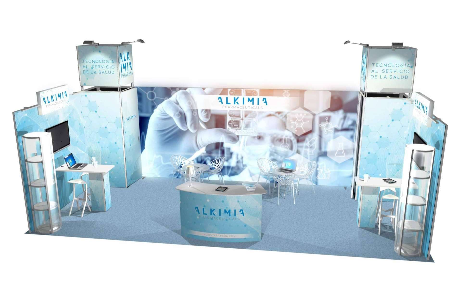 Stands y displays modulares y reutilizables, con Olika