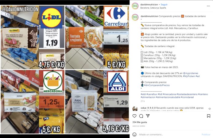 Lidl vs Carrefour vs Mercadona: qué supermercado vende las mejores tostadas 3 Merca2.es Comparativa de DavidMNutrición