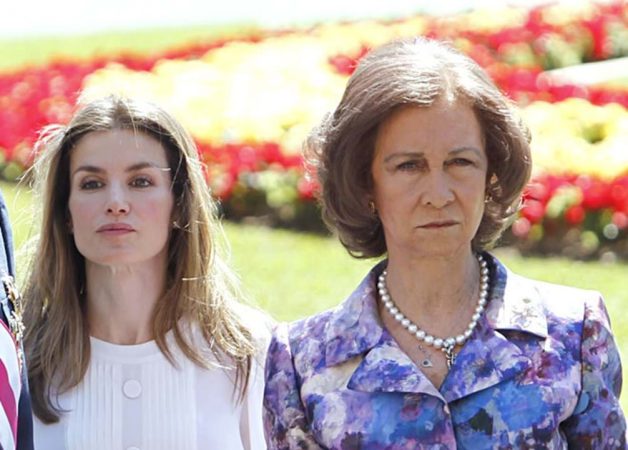 Doña Letizia y la reina Sofía