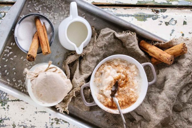 Ingredientes para el arroz con leche