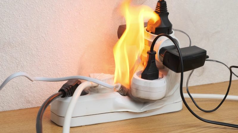 Sobrecargar una regleta puede provocar un incendio