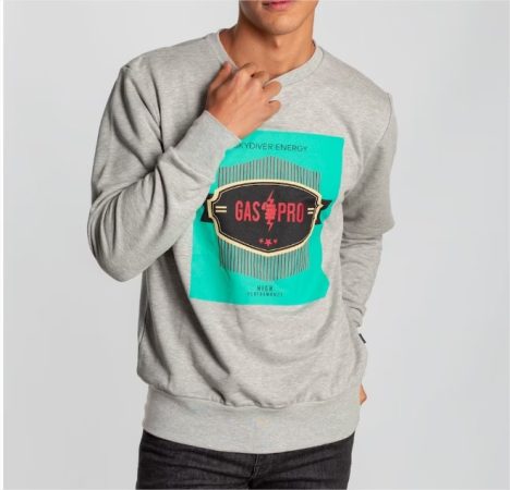 Sudadera de hombre cuello redondo color gris el corte ingles