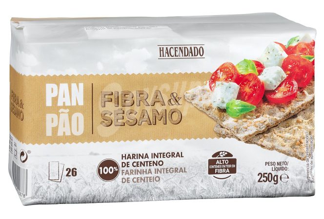 Lidl vs Carrefour vs Mercadona: qué supermercado vende las mejores tostadas 6 Merca2.es Tostadas de fibra y sésamo Hacendado de Mercadona