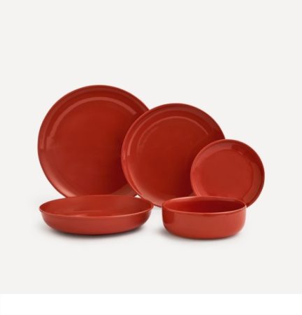 Vajilla por piezas Quadra Rojo Basics El Corte Inglés