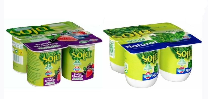 Yogur de frutos rojos y natural de soja de Mercadona Merca2.es
