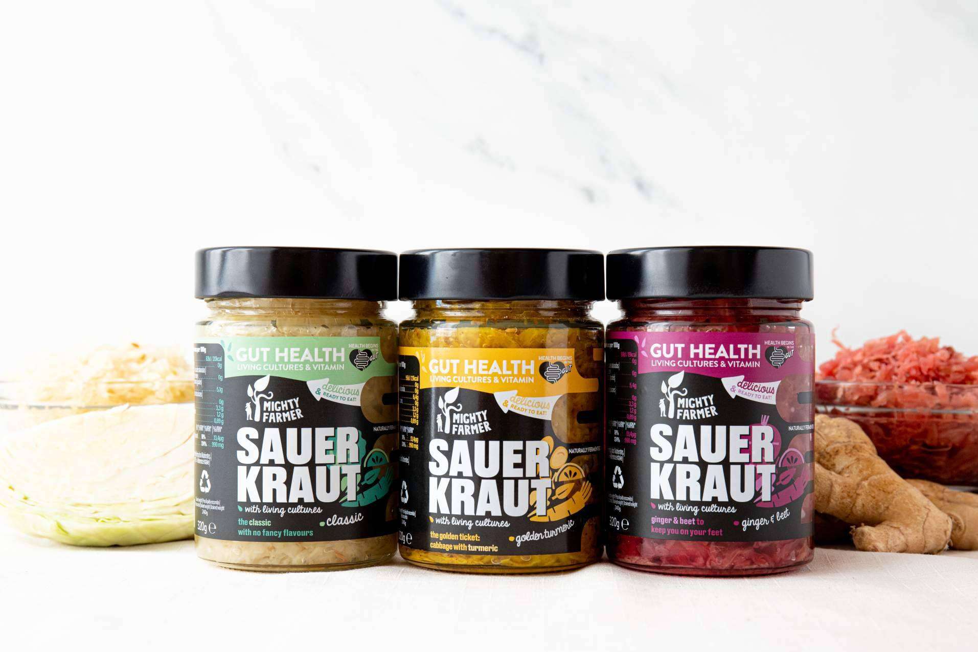 Las verduras fermentadas naturalmente contribuyen a la alimentación saludable, con Mighty Farmer