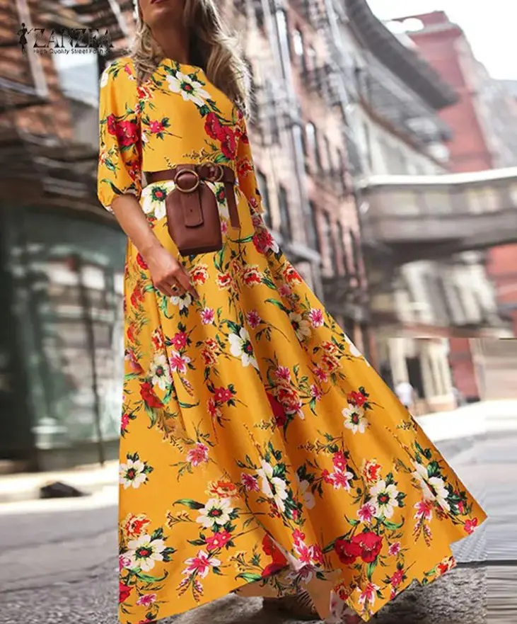 Vestidos primaverales 2025 largos