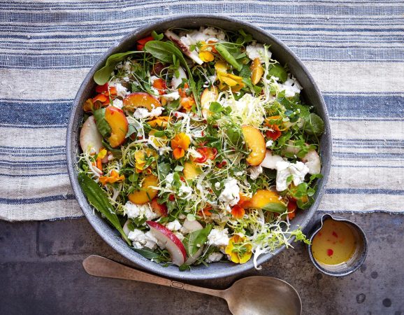 Ensalada de mizuna