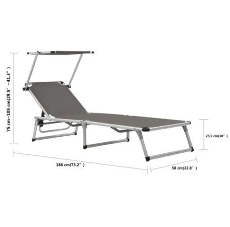 Tumbona plegable con parasol, en Leroy Merlin