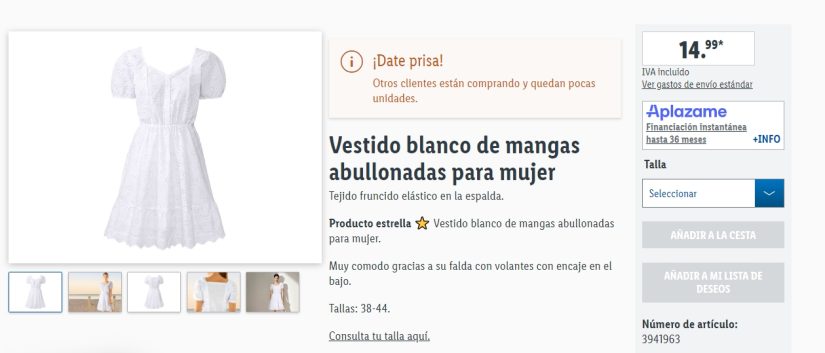 Lidl estrena vestido blanco por menos de 15 euros para arrasar en primavera 8 Merca2.es Vestido Primaveral de Encaje de Flores