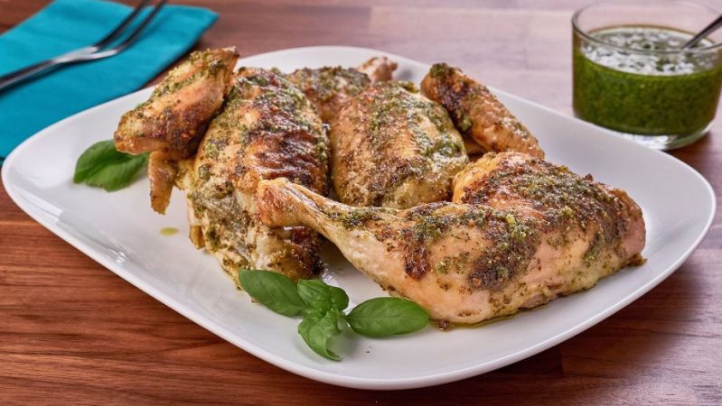 Ingredientes principales del pollo asado de Martín Berasategui