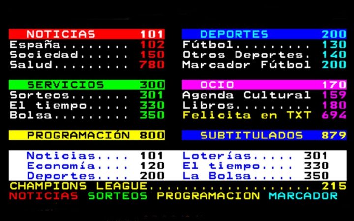 El Teletexto es una especie de servicio de información en la televisión