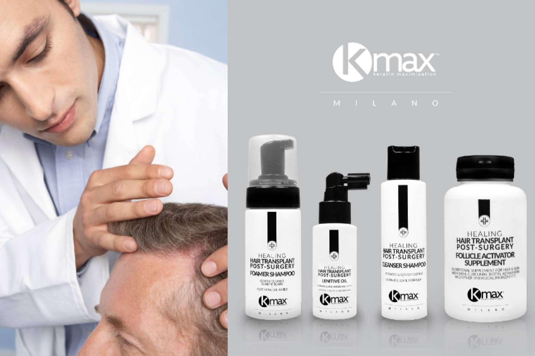 Los productos de Kmax para el éxito de un post-trasplante capilar