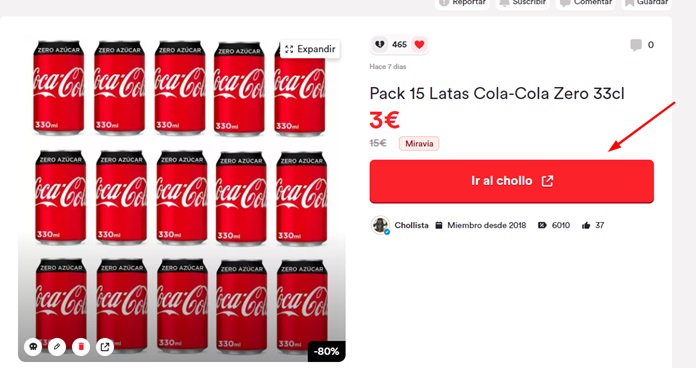 Coca Cola Zero. Oferta Michollo Merca2.es