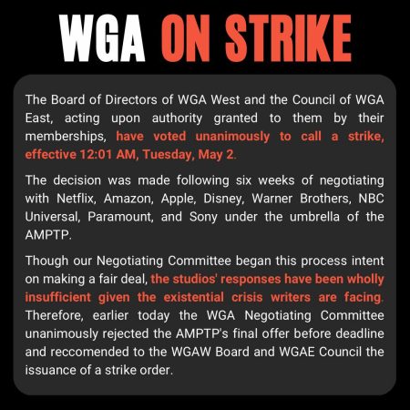 Estos son los rodajes que se podrían ver afectados por la huelga de guionistas de Hollywood 1 Merca2.es Huelga guionistas WGA Merca2.es