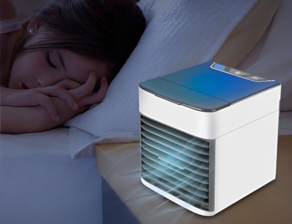 Carrefour presenta un mini aire acondicionado sin instalación y portátil por tan sólo 23 euros 6 Merca2.es Mini aire acondicionado en dormitorio