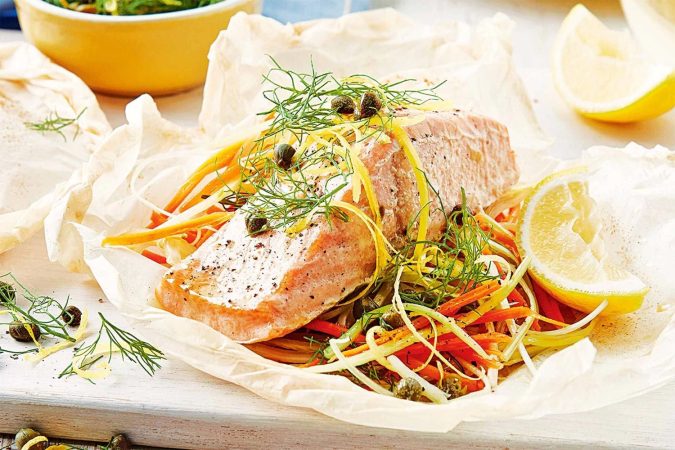 Salmón a la papillote
