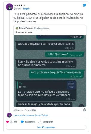 Lo que respondió quien la invitó