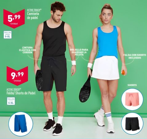 Vestuario para pádel.