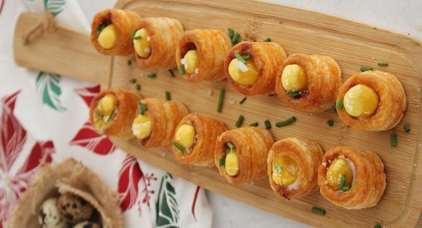 Para las tartaletas o canapés de hojaldre de capota siciliana