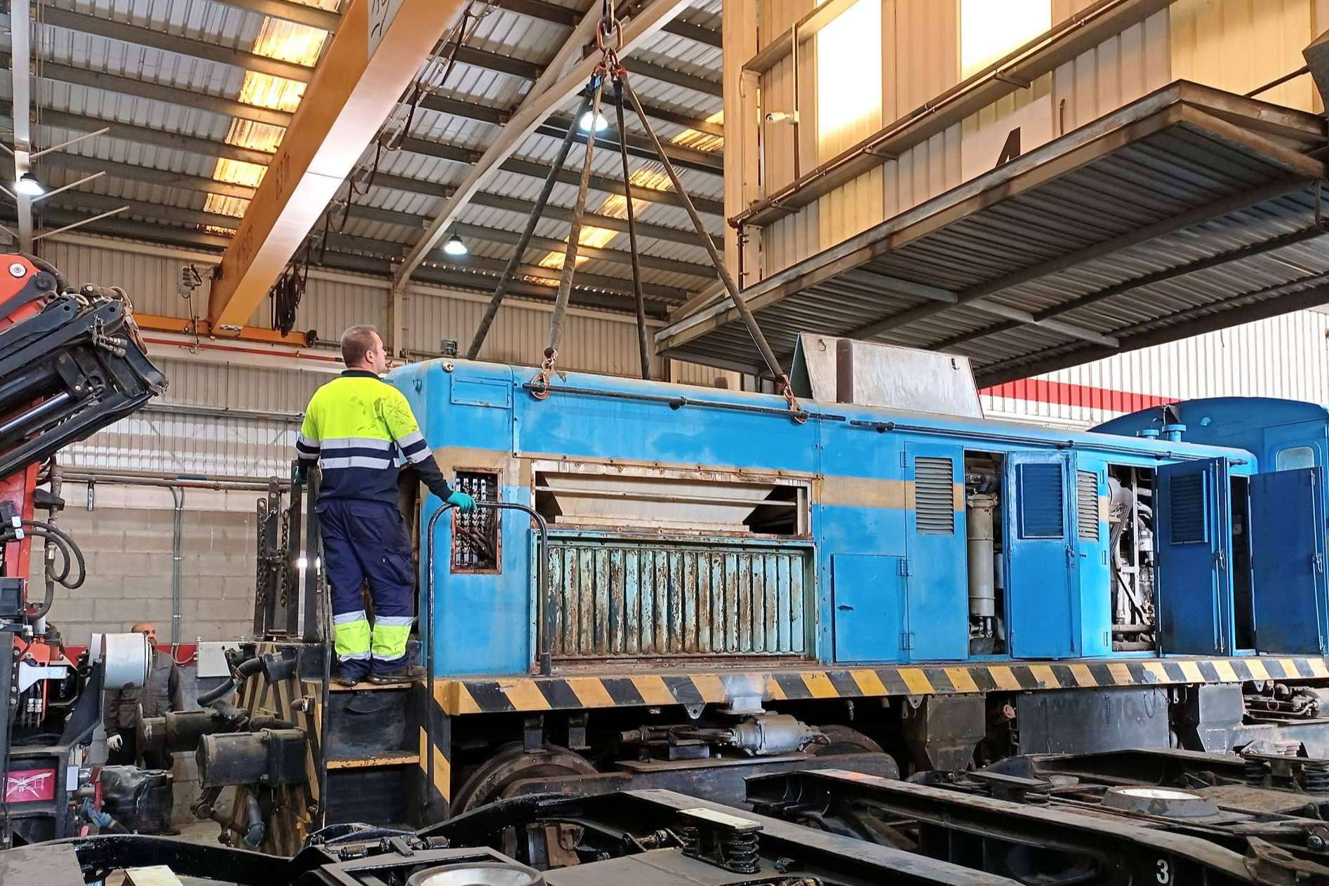 La restauración de la locomotora militar norteamericana Baldwin 61268 es emprendida por La Fundación del Patrimonio Ferroviario