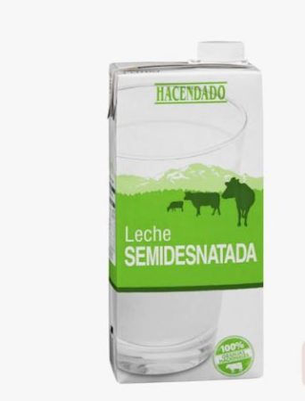 Leche de la marca Hacendado, Mercadona