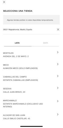 Zara y su problema con las tiendas no disponibles temporalmente