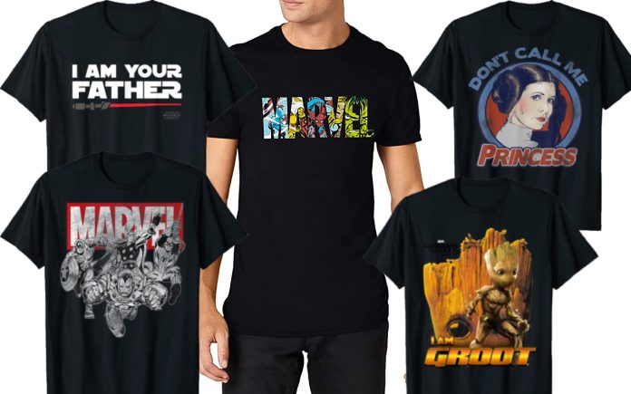 Camisetas Star Wars y Marvel. Amazon