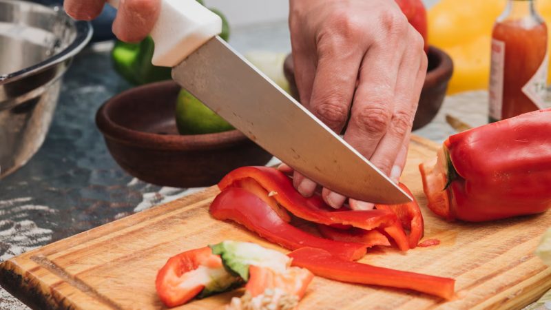 Corta el pimiento