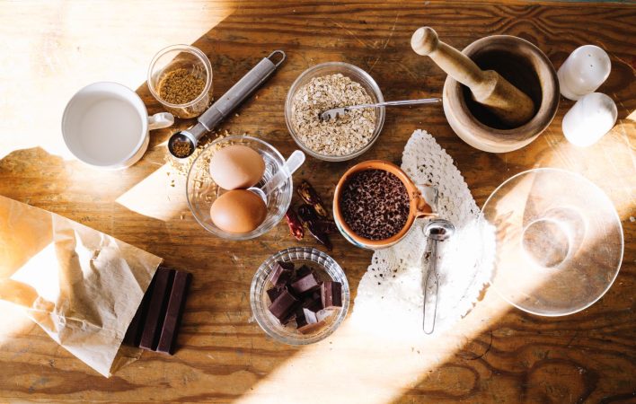Ingredientes para cookies veganas