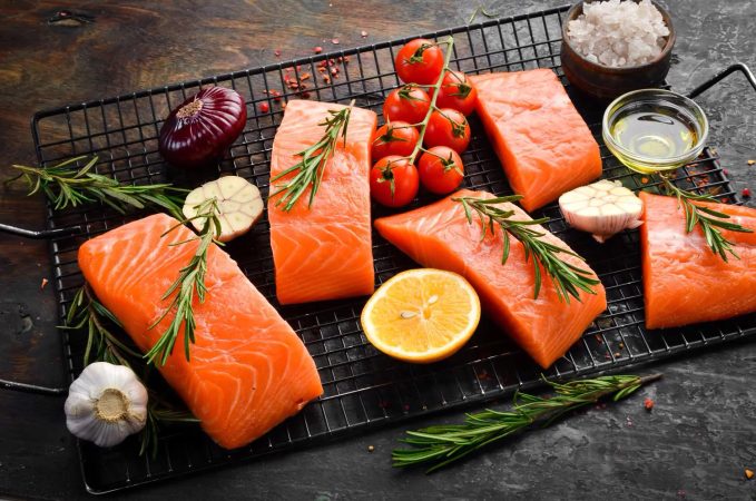 Ingredientes para el salmón al horno