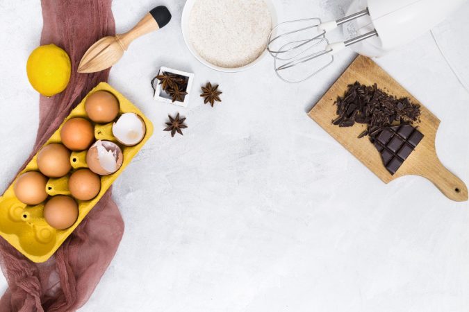 Ingredientes para los profiteroles