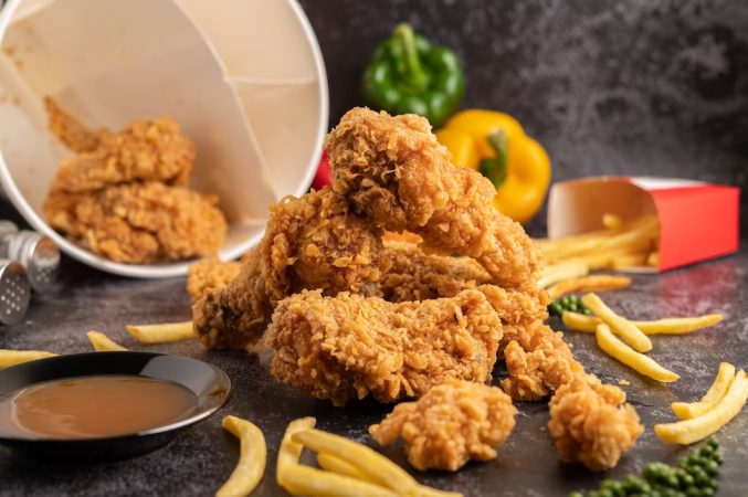 Pollo y patatas fritas