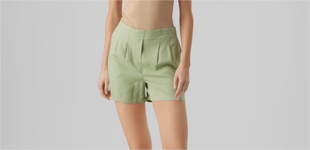 Shorts de lino de mujer con cintura elástica el corte ingles