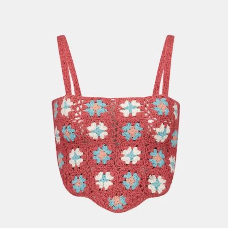 Top crop de crochet el corte ingles