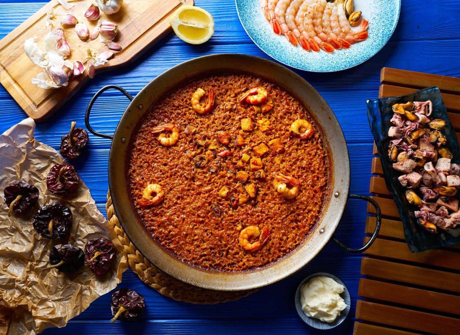 Tradicional receta valenciana de arroz a banda