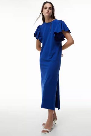 Vestido azul con mangas Sfera vestidos Merca2.es