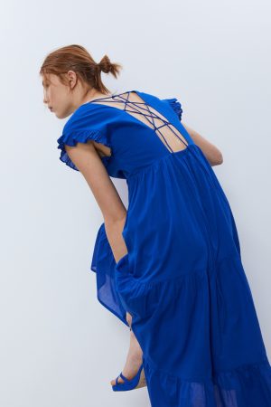 Vestido azul espalda Sfera vestidos Merca2.es