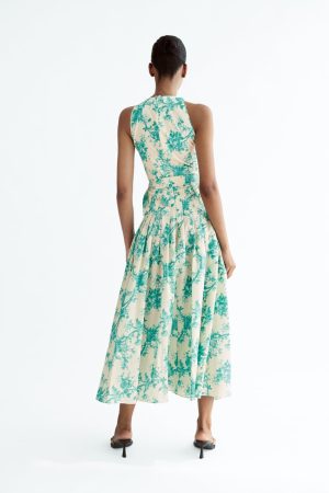 Vestido turquesa de Zara