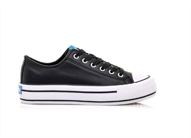 Zapatillas deportivas de mujer tipo bamba en color negro con piso en blanco Merca2.es