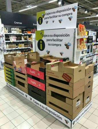 Cajas de cartón para evitar las bolsas de plástico